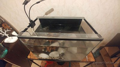 Неровно стоит аквариум