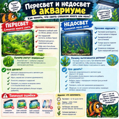 Фото Пересвет и недосвет в аквариуме (photo#158454)
