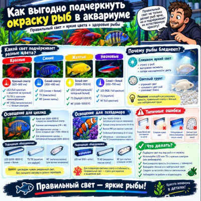 Фото Как выгодно подчеркнуть окраску рыб в аквариуме (photo#158455)